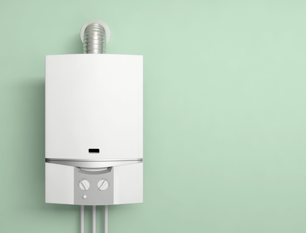photo of a wall mounted boiler